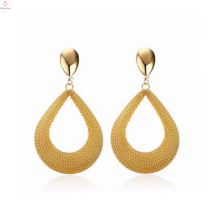 El último diseño personalizó los pendientes largos del oro saudita Joyería, los pendientes largos del oro de la manera de las mujeres